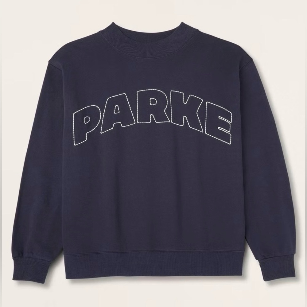 PARKE X Target Mock neck Navy Sweatshirt L/XL NWT